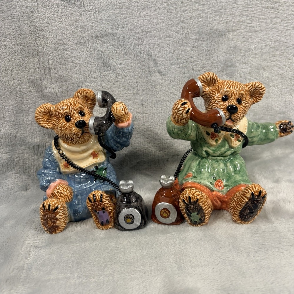 Boyds Bears Bearware Pottery Alexandra Belle Salt Pepper Shakers Spice of Life